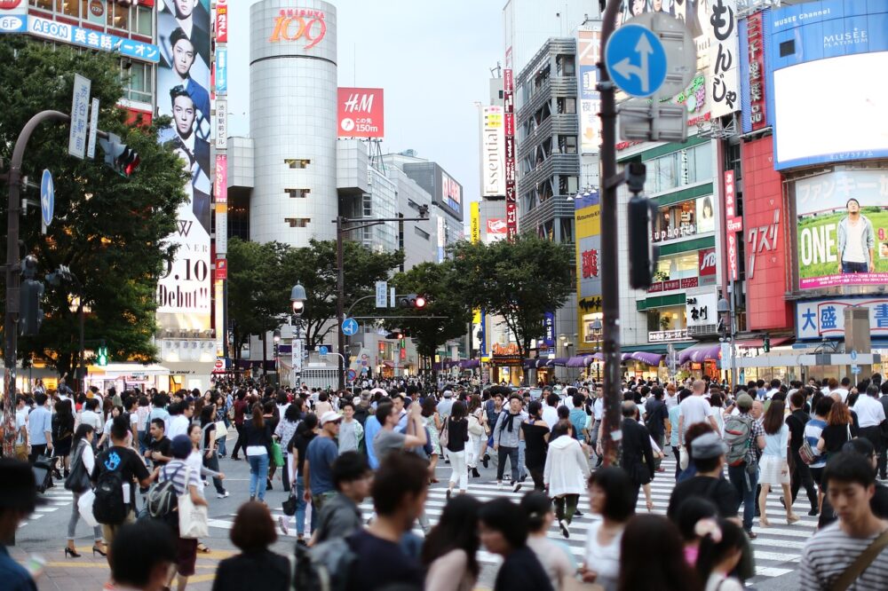 渋谷のスクランブル交差点