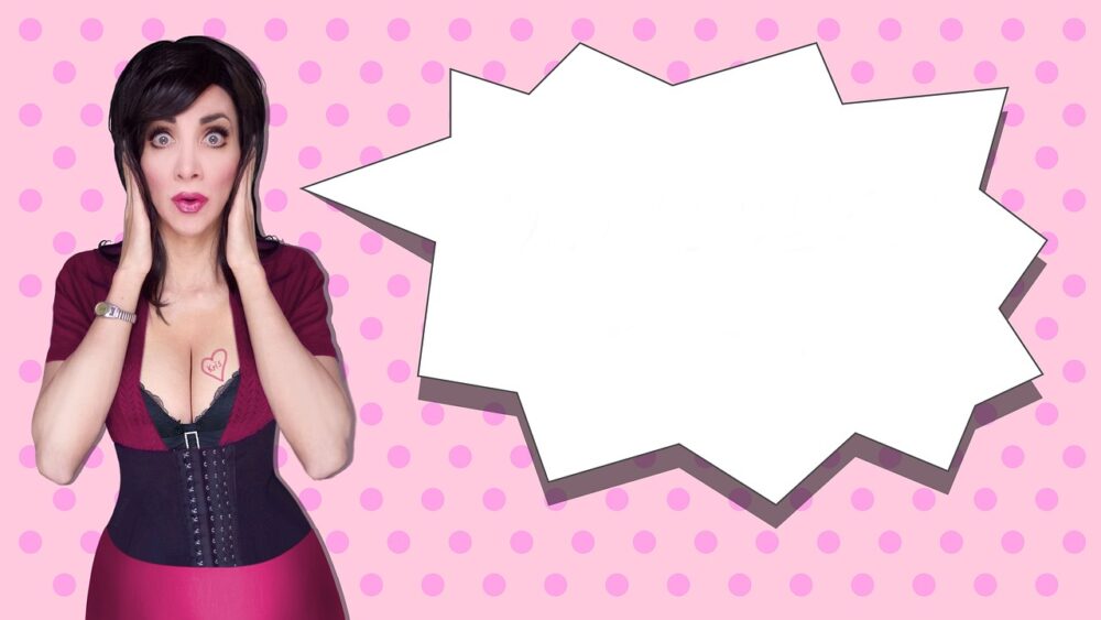 女性の横に吹き出し